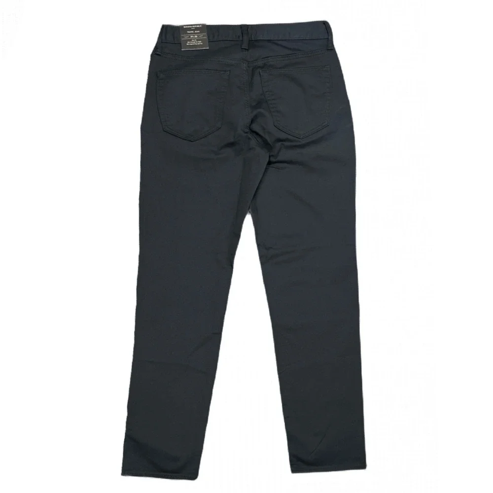Banana Republic Mens Slim Fit Travel Jean Stretch Black Pants 29x30